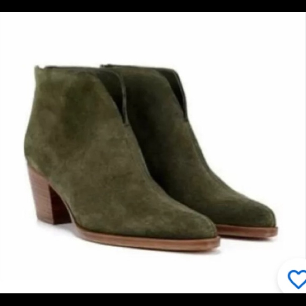 Vince Olive Ankle Boots